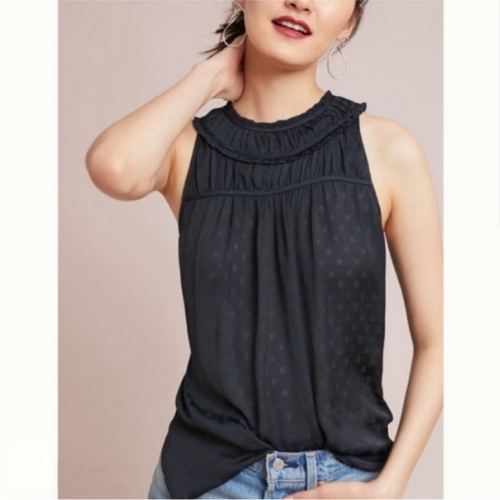 Maeve Blue Clovis Polka Dot top - Royal Blue